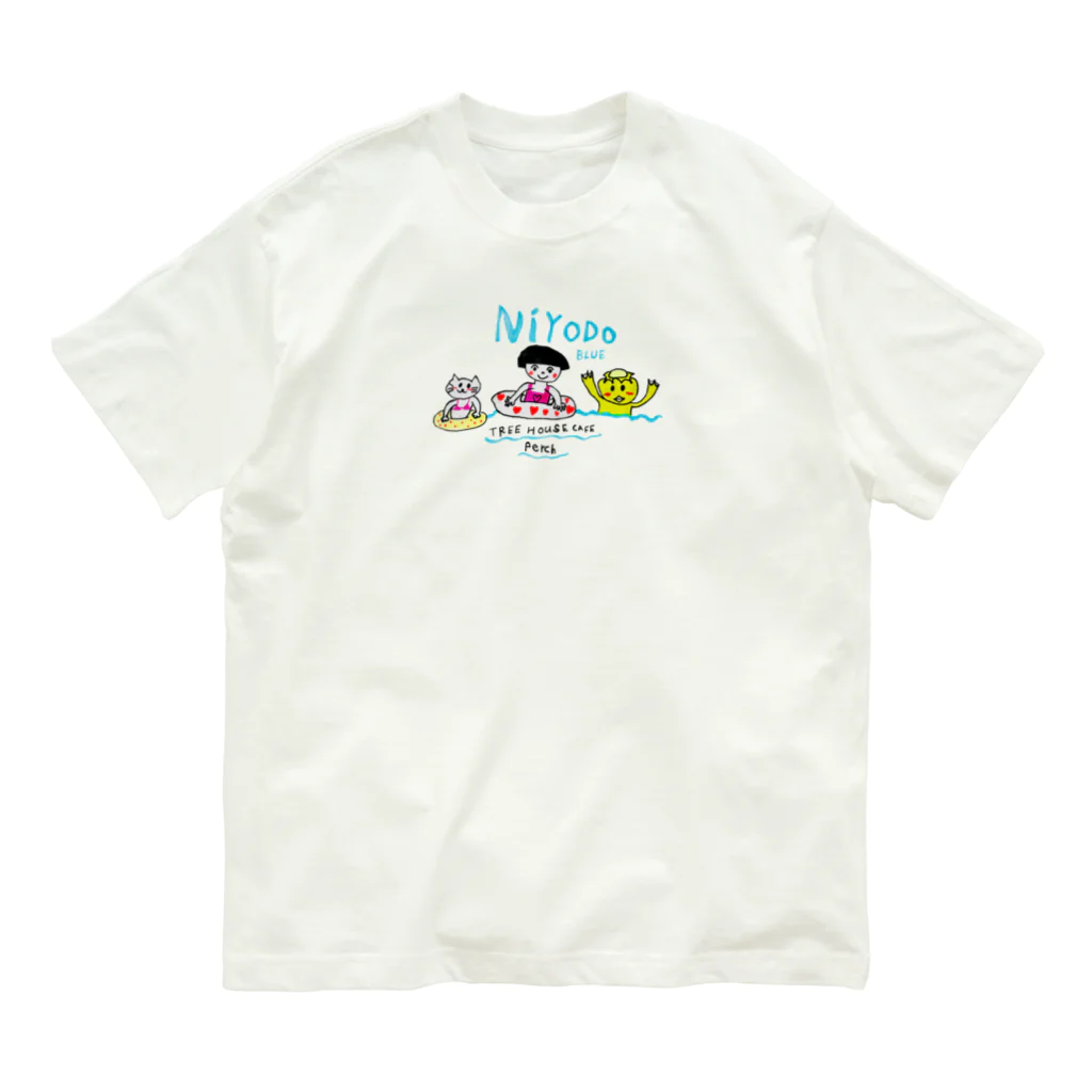 ツリーハウスカフェperchのNIYODOBLUE! オーガニックコットンTシャツ