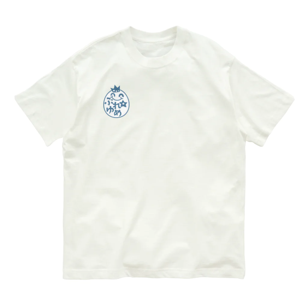 KAYO,s SHOPのぷゆまる（ブルー） オーガニックコットンTシャツ