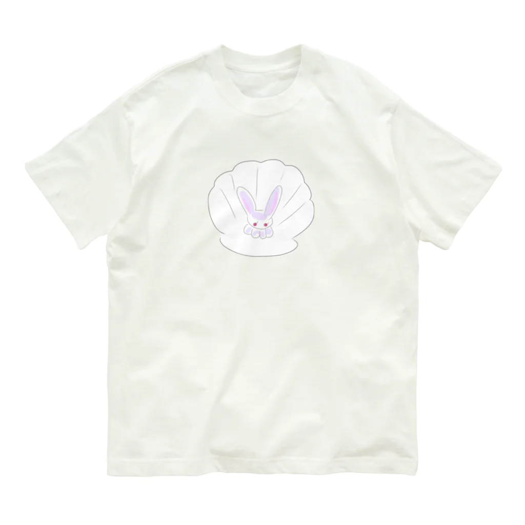 妖怪 水姫城-Yokai.Mizukijyo-ฅ^ơωơ^ฅ♡の貝がらと、ネコうさ🐰 Organic Cotton T-Shirt