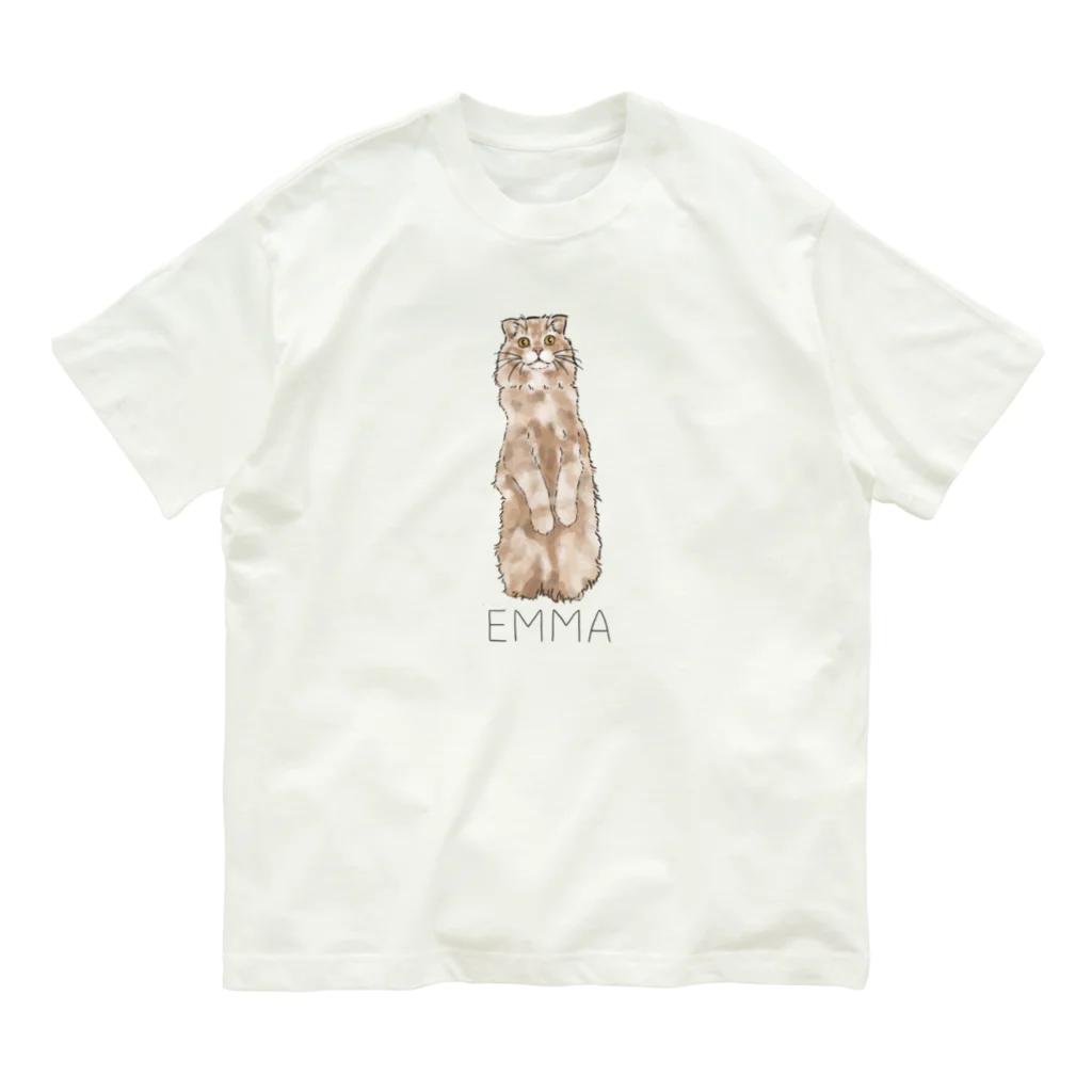 みきぞーん｜保護猫 ミッキー画伯と肉球とおともだちのemma オーガニックコットンTシャツ