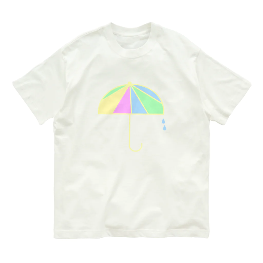 isaisaiisaaのカラフル傘 オーガニックコットンTシャツ