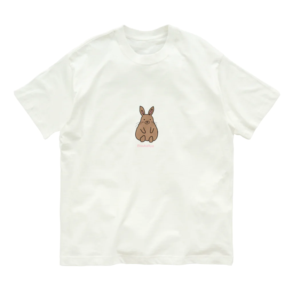 flowerrabbitのゆったりビスカッチャ オーガニックコットンTシャツ