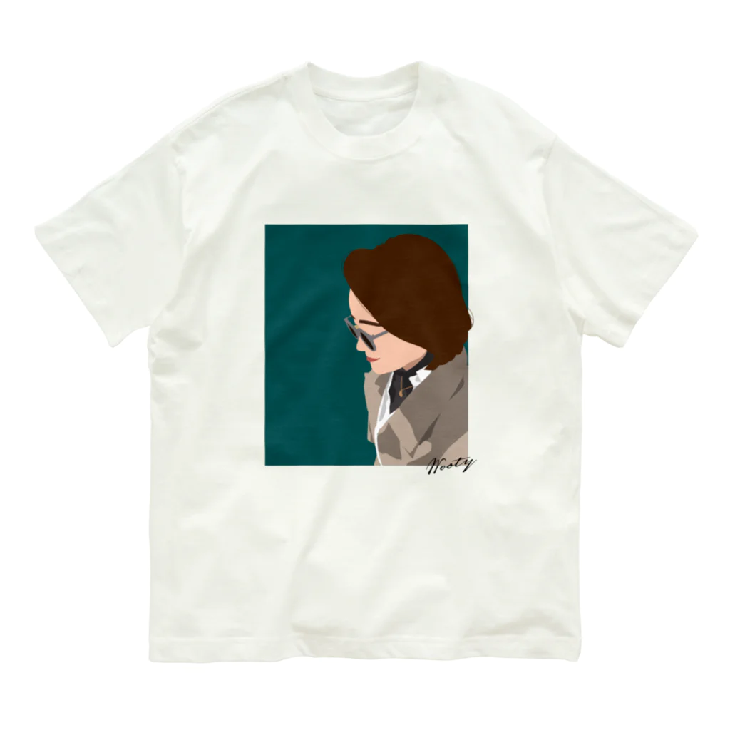 FLATのフラットデザイン women No.1 オーガニックコットンTシャツ