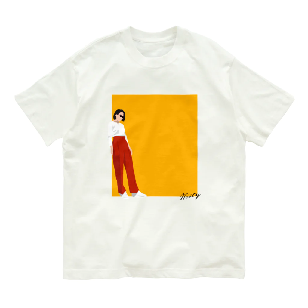 FLATのフラットデザイン women No.2 オーガニックコットンTシャツ