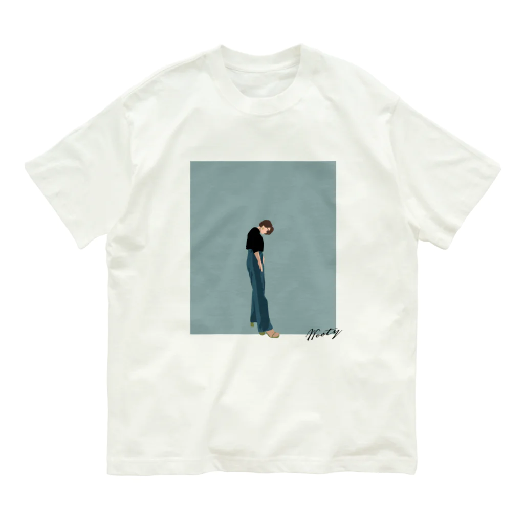 FLATのフラットデザイン women No.3 オーガニックコットンTシャツ