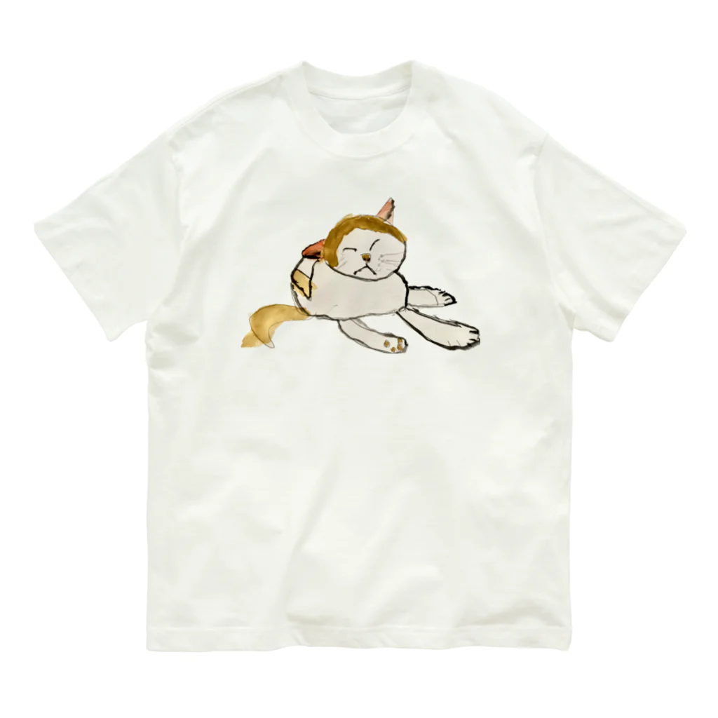 Konacchanの「にゃんこ」 オーガニックコットンTシャツ