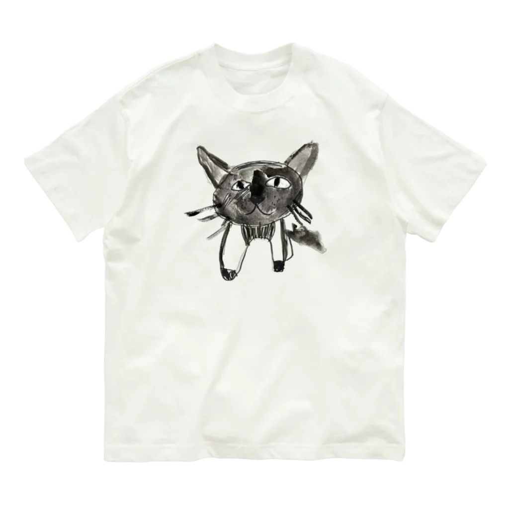 Konacchanの「にゃんしろくろ」 Organic Cotton T-Shirt