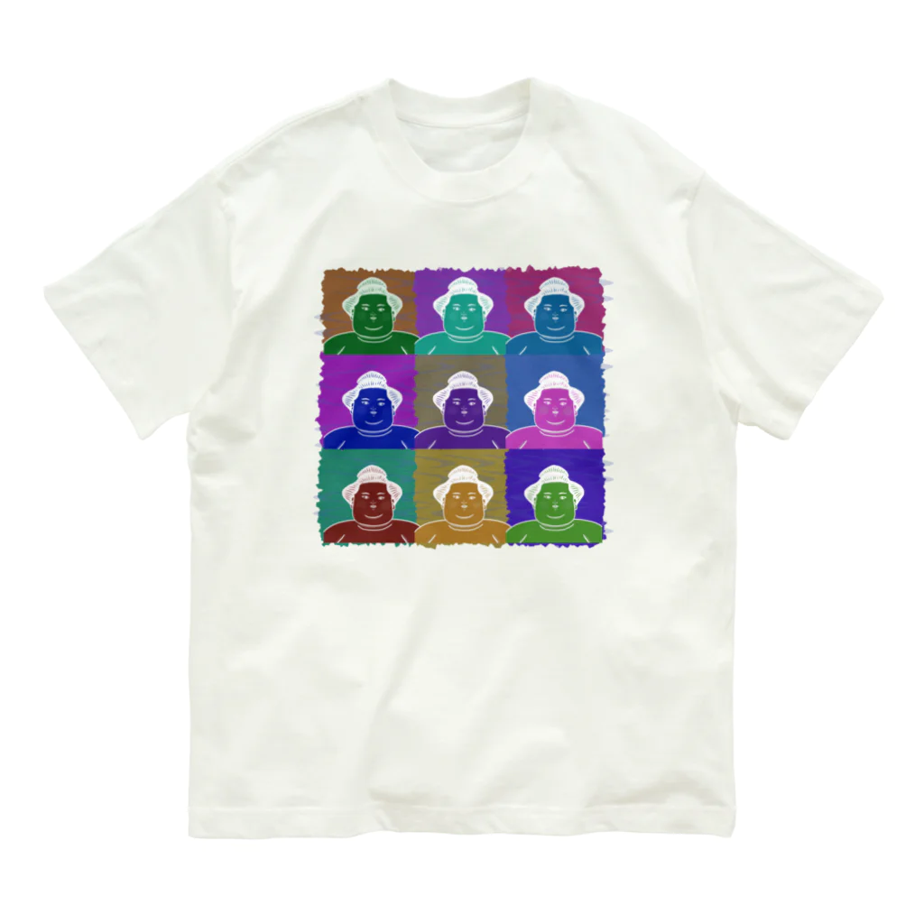 Heiwa_AriのSUMO WRESTLER (multicolor) オーガニックコットンTシャツ