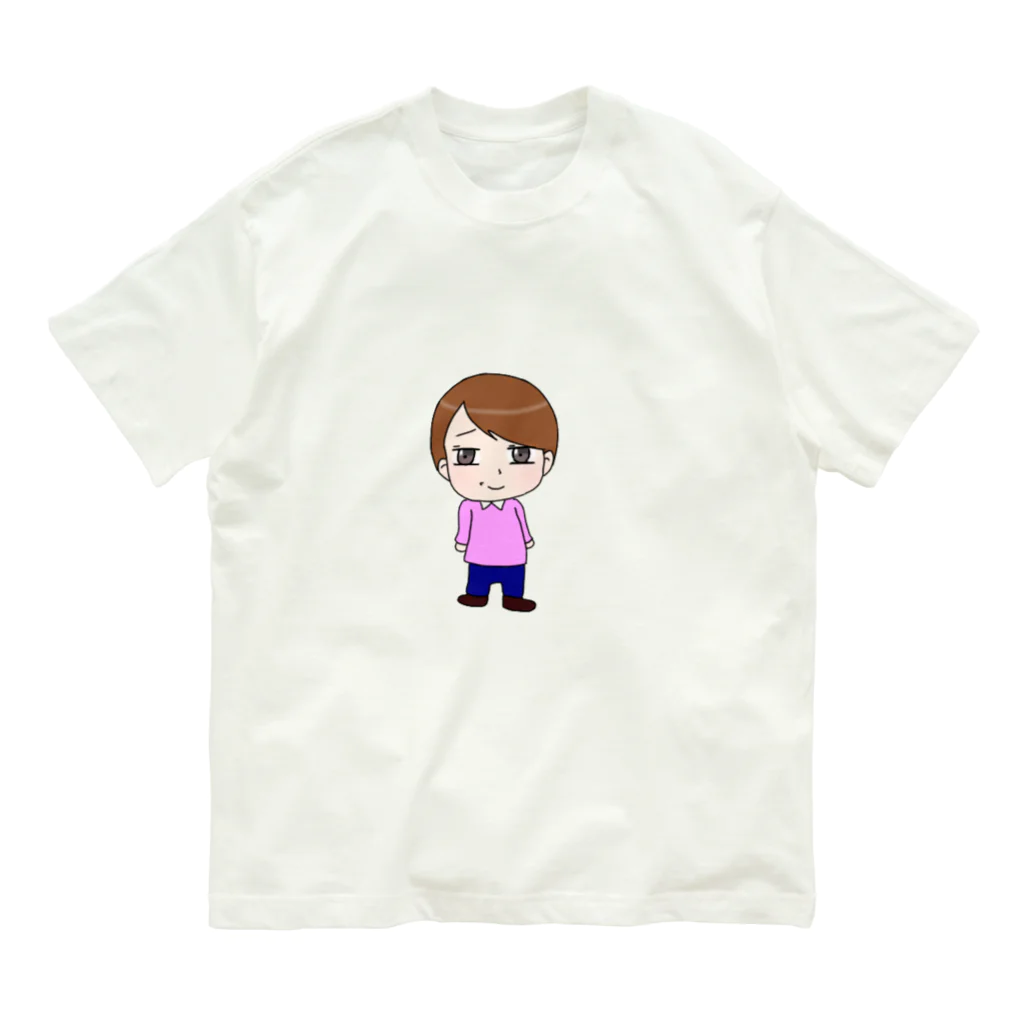 銀柴の愛想笑いちゃん オーガニックコットンTシャツ