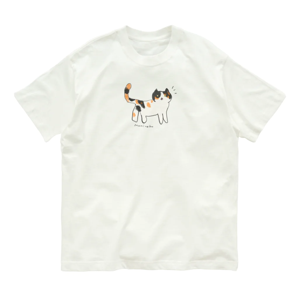 保護ねこカフェ もりねこの　ハロウィンちゃん オーガニックコットンTシャツ