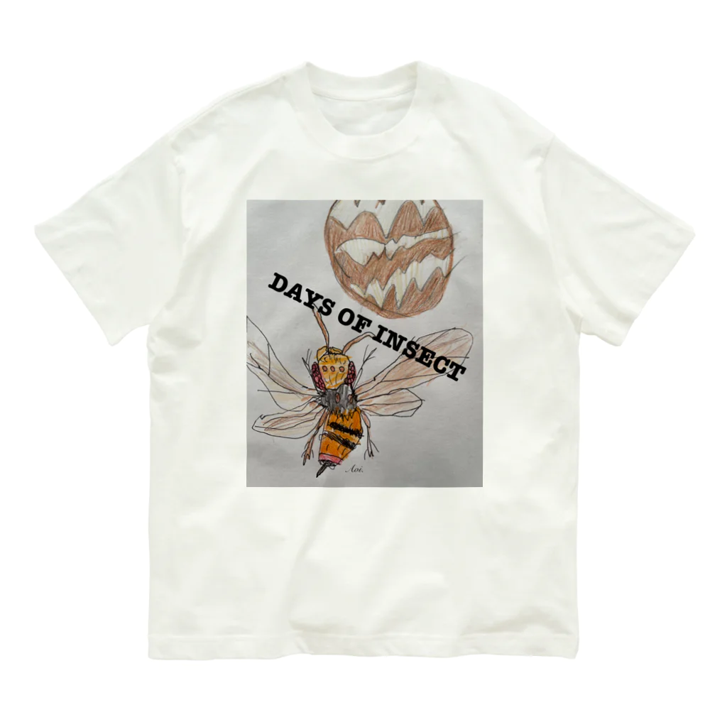 DAYS OF INSECTのこっちを見てるオオスズメバチ！ オーガニックコットンTシャツ