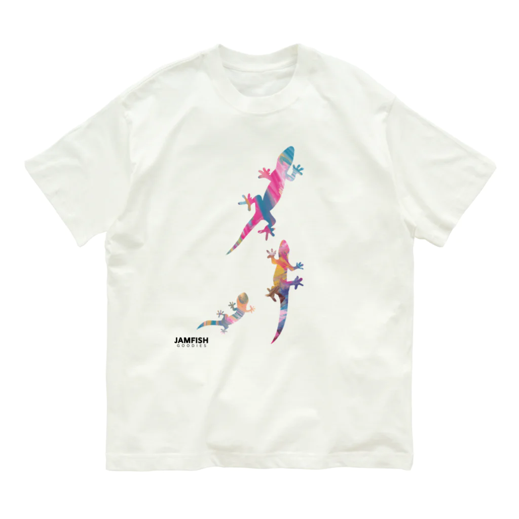 jamfish_goodiesのCOLORトカゲFAMILY Organic Cotton T-Shirt