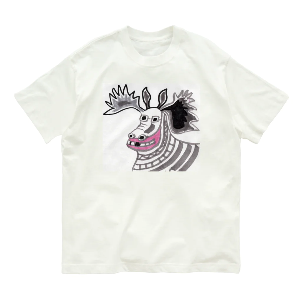 ゆるっと北欧デザイン♪Pahvi Elukat パフヴィ・エルカットのHirvi ひるゔぃ様　フィンランドの森の王様ヘラジカ Organic Cotton T-Shirt
