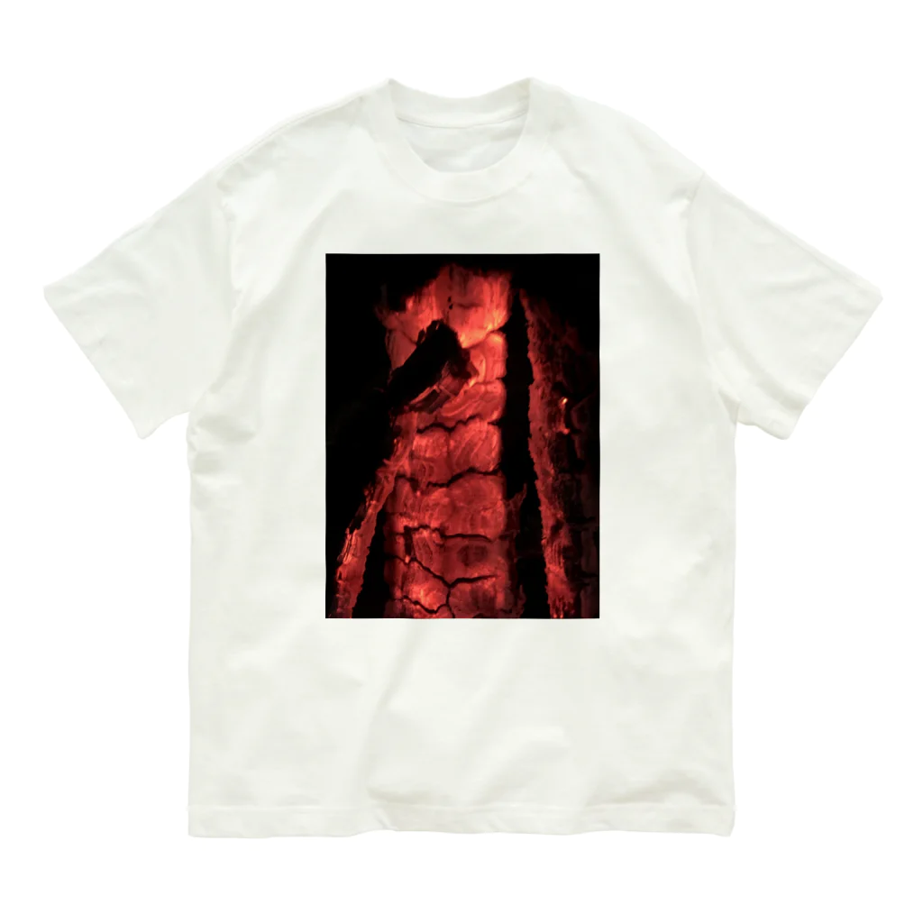 FIRE FLYの熾火 オーガニックコットンTシャツ