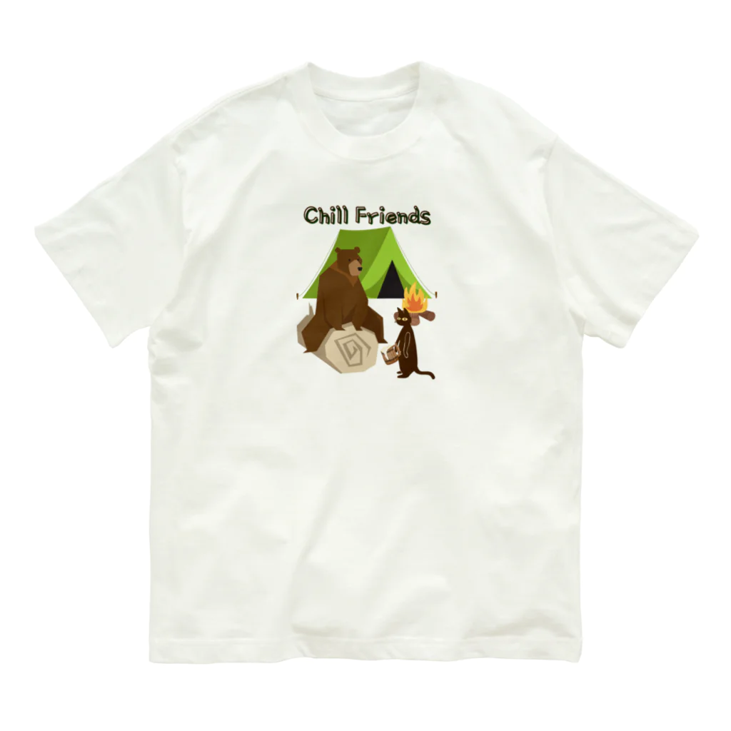 A&D Laid back lifeのChill friends  Organic Cotton T-Shirt