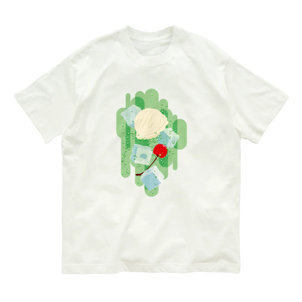 日下田のフォーリングクリームソーダ Organic Cotton T-Shirt