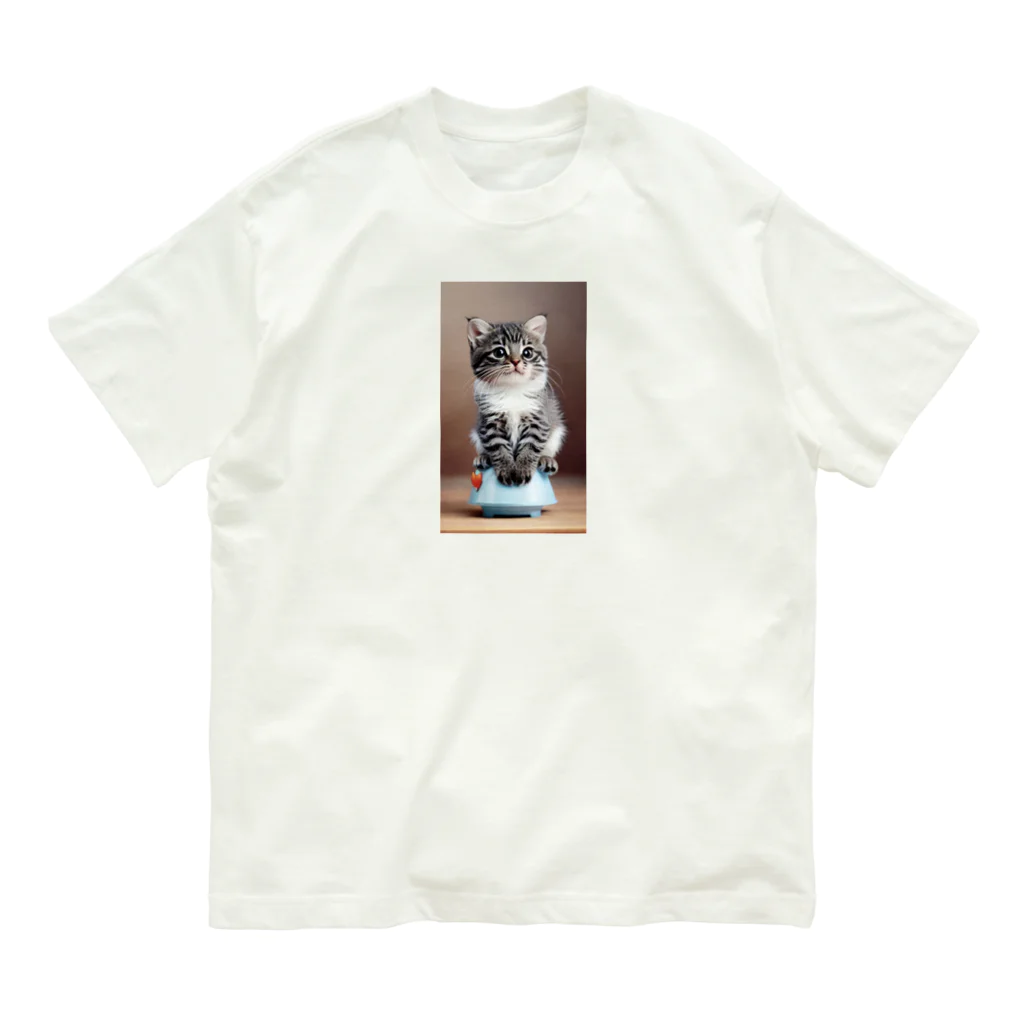 ryuonji87のかわいい猫ちゃん　こゆき オーガニックコットンTシャツ