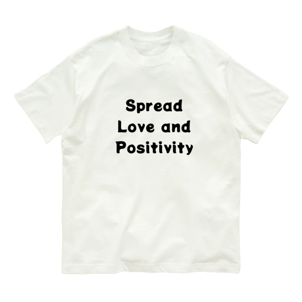 ミラくまのSpread Love and Positivity　愛とポジティブさを広めよう オーガニックコットンTシャツ