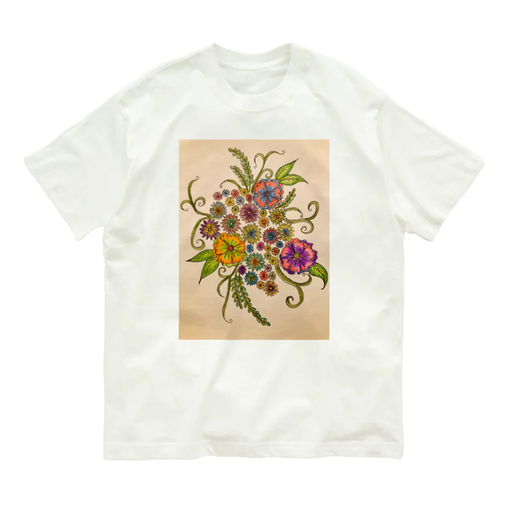 suuのカラフルな花 Organic Cotton T-Shirt