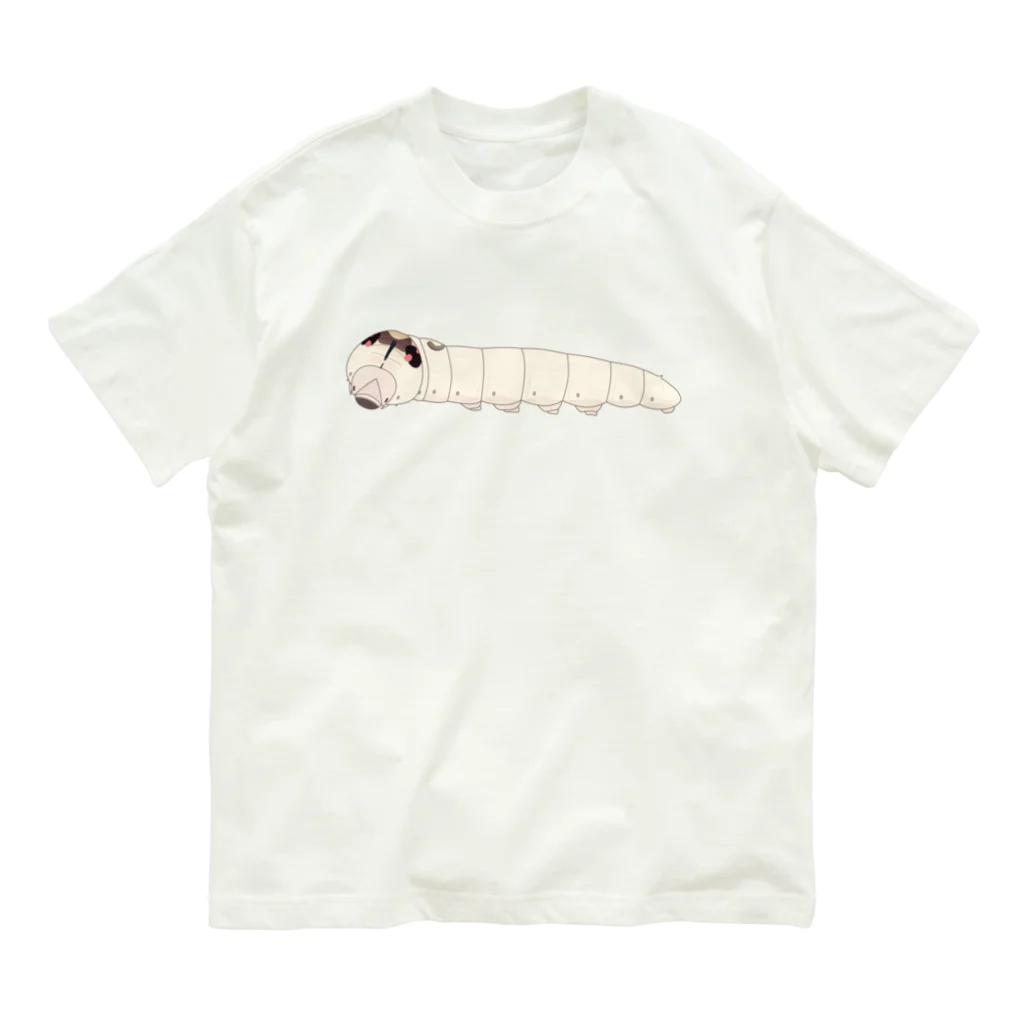 ぷにっと！パピなみ【公式】のカイコガ(ようちゅう) Organic Cotton T-Shirt