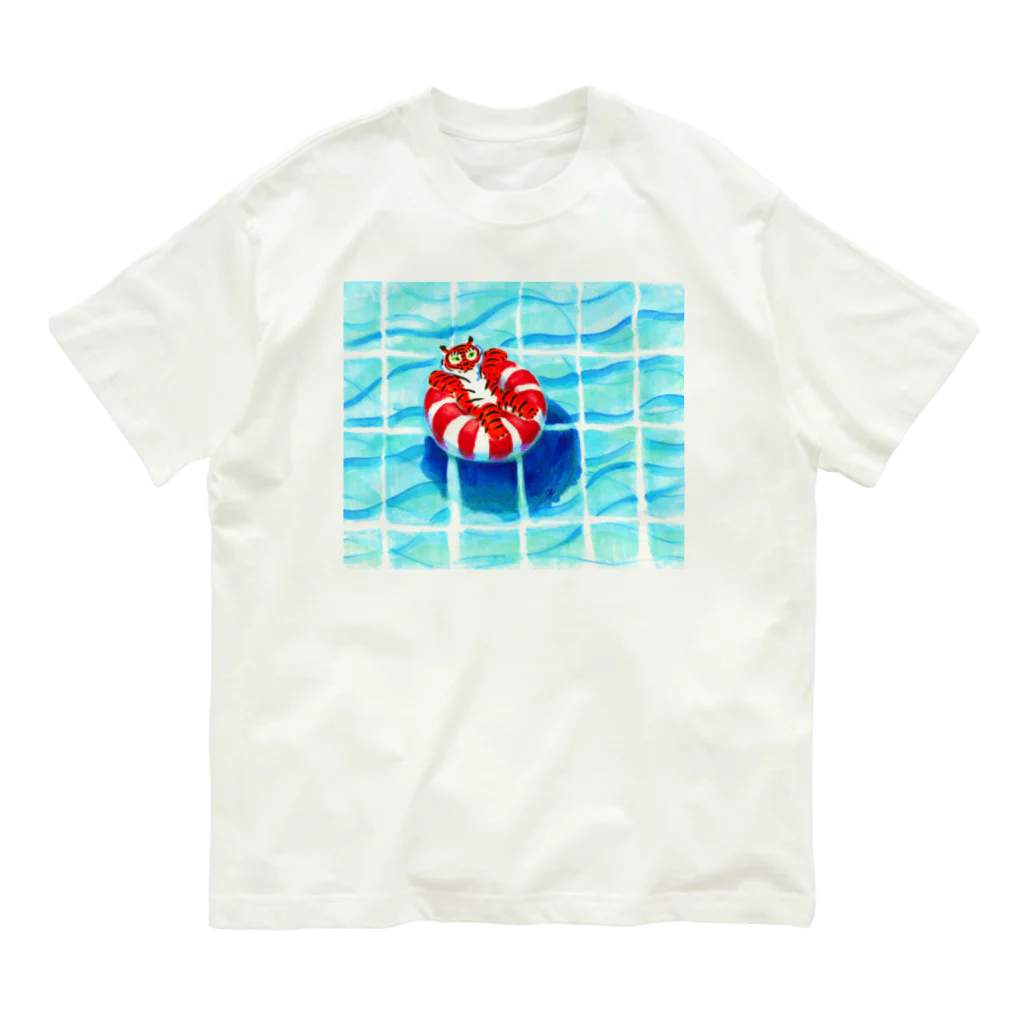 segasworksのプールのトラちゃん Organic Cotton T-Shirt