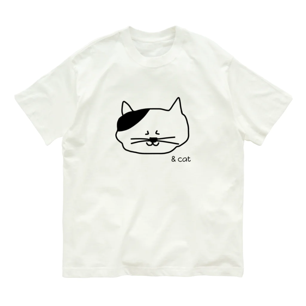 小鳥と映画館のゆるネコ Organic Cotton T-Shirt