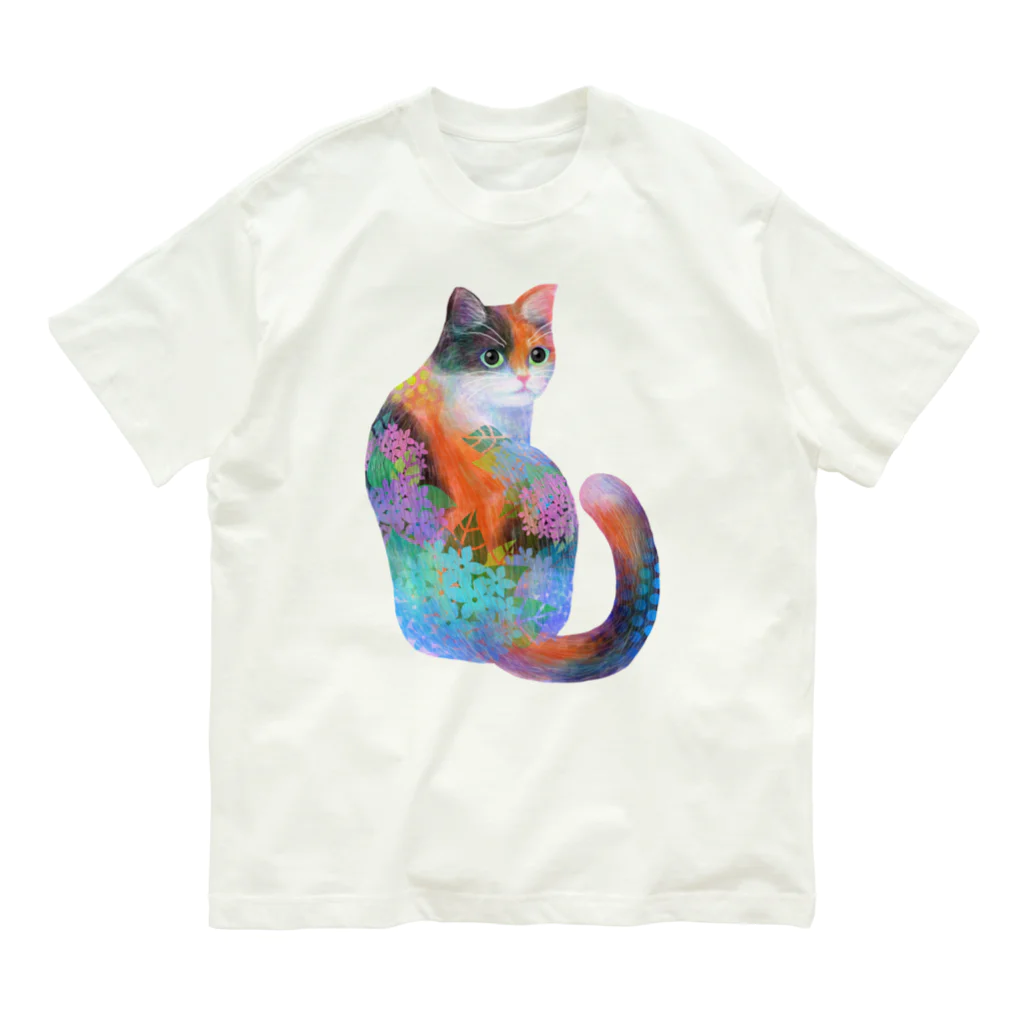 yucca-ticcaの三毛猫 オーガニックコットンTシャツ