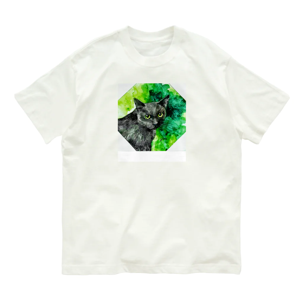 NEKONEEの黒恵 Organic Cotton T-Shirt