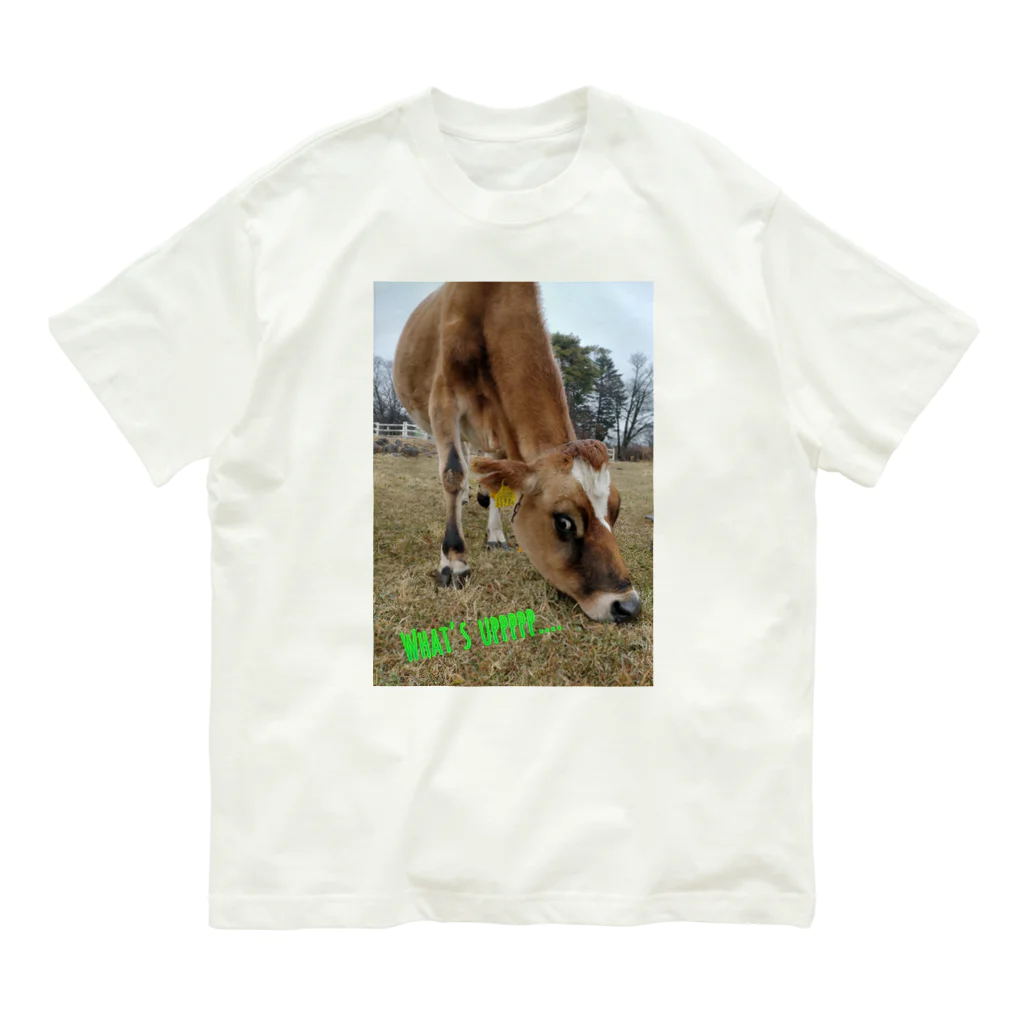 おかゆさんのお店のWhat's uppppp..... Organic Cotton T-Shirt