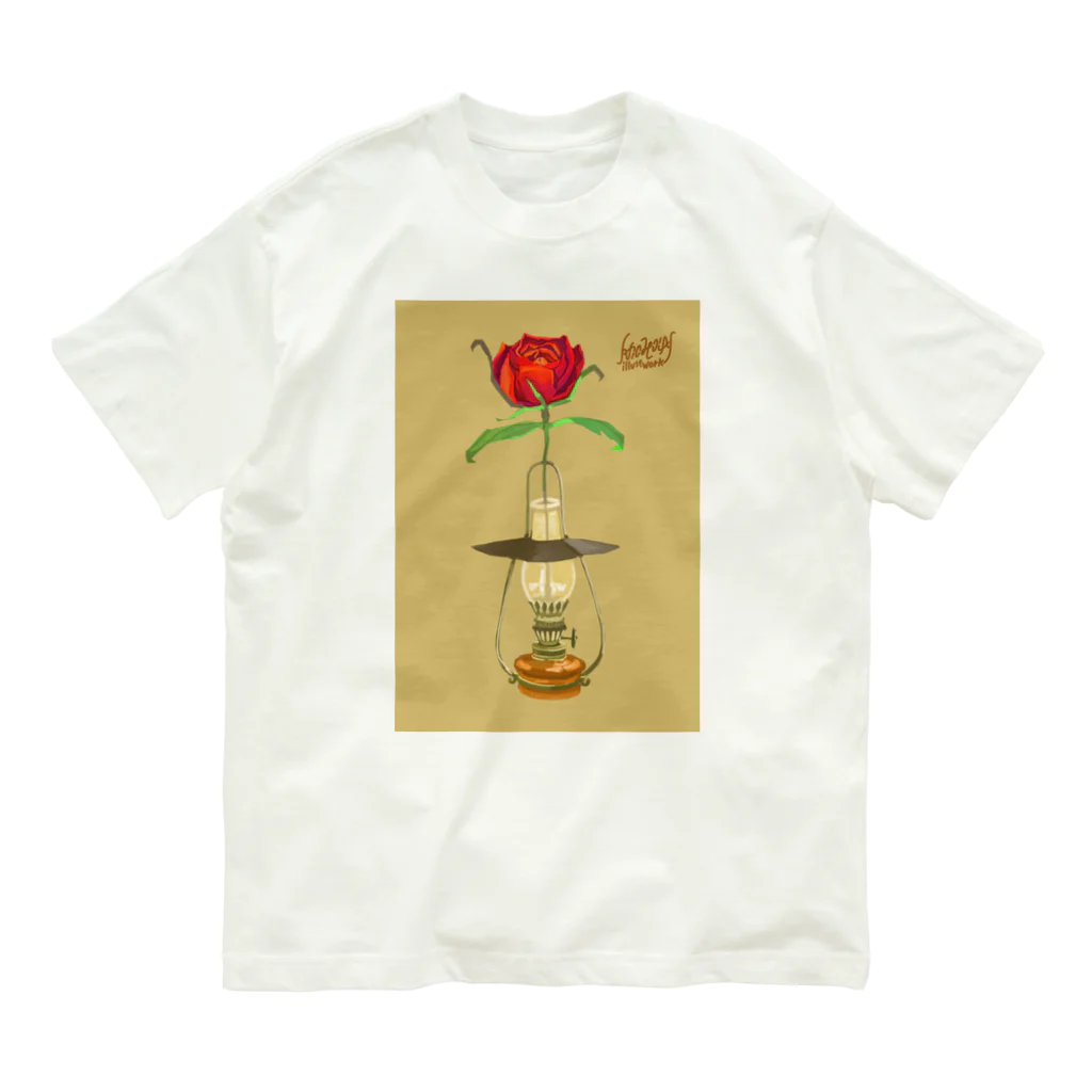 Nicholas illust work のばらの花2 Organic Cotton T-Shirt