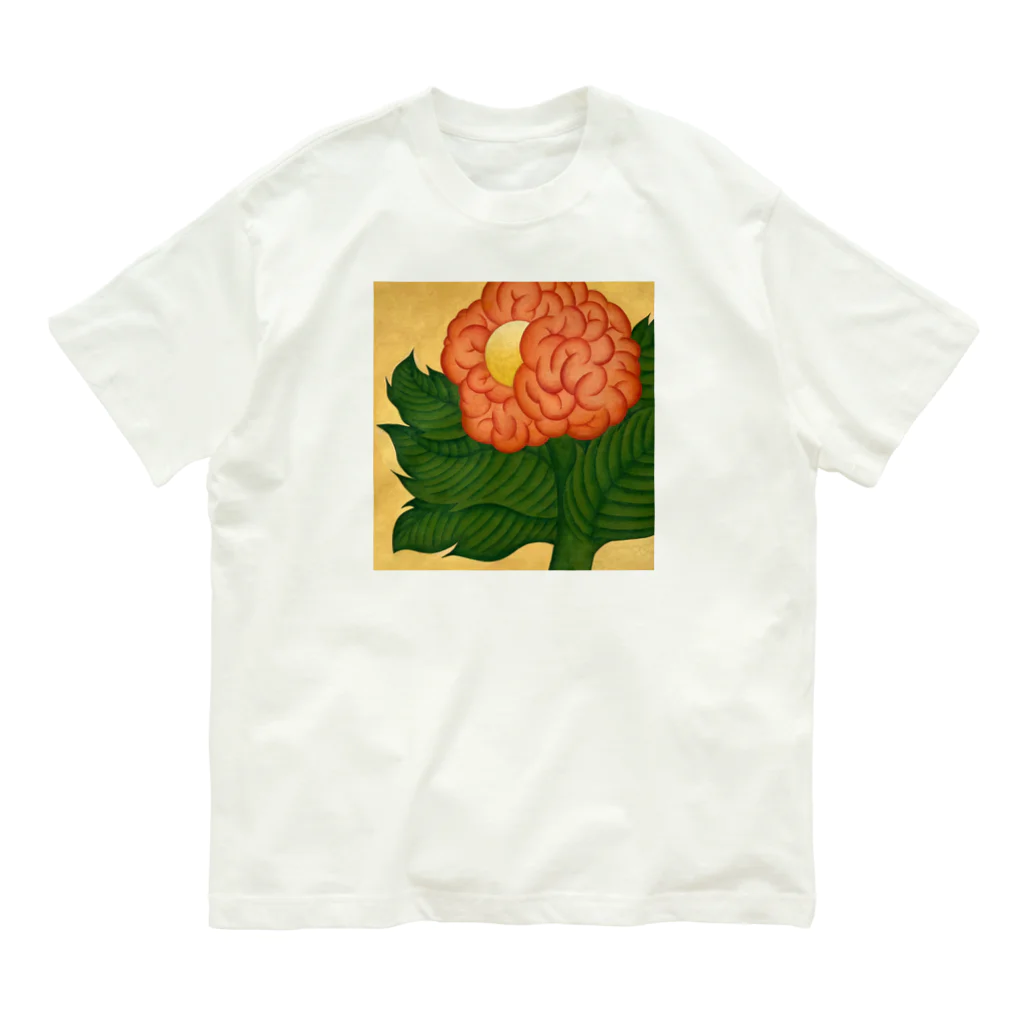 MossmoniのFlower オーガニックコットンTシャツ