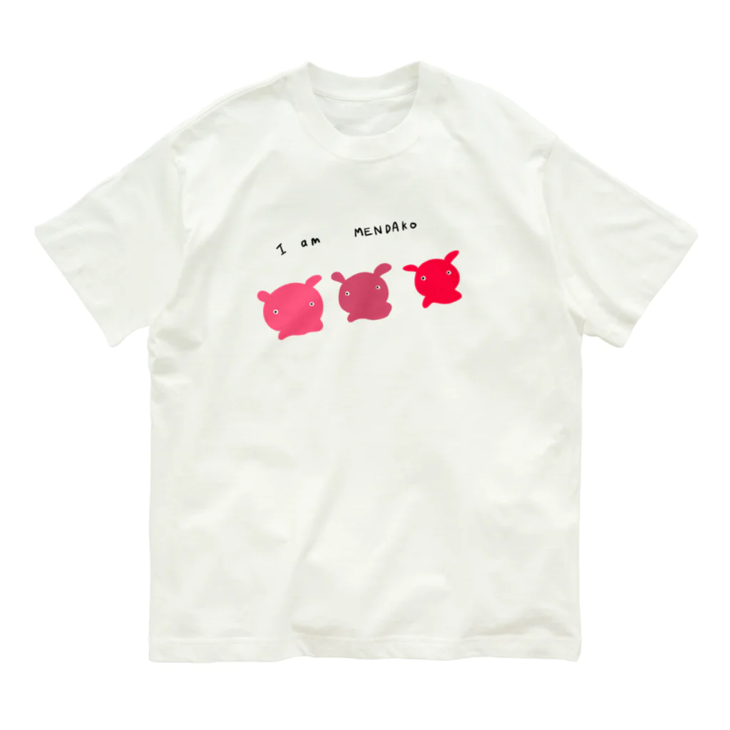 tsukino_tsunoのめんだこ３匹 オーガニックコットンTシャツ