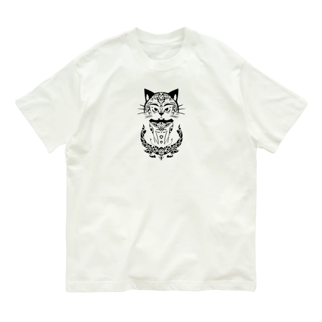 ぷんすこ(♂)のシンプル猫 オーガニックコットンTシャツ