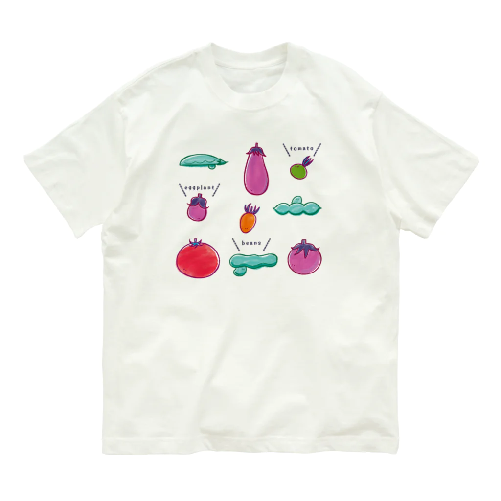 Aランチサラダ付SHOPの夏野菜たち Organic Cotton T-Shirt