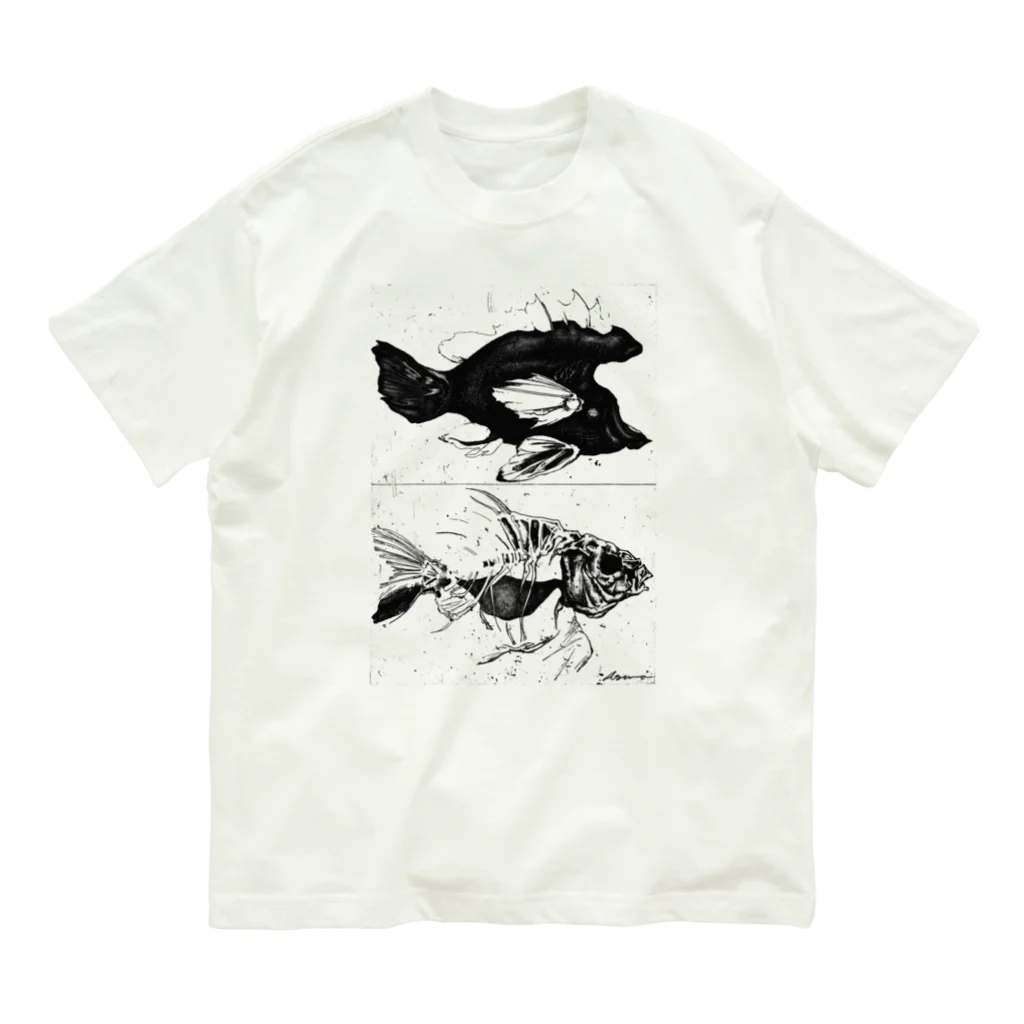 vunsvのthinking about fish 1 オーガニックコットンTシャツ