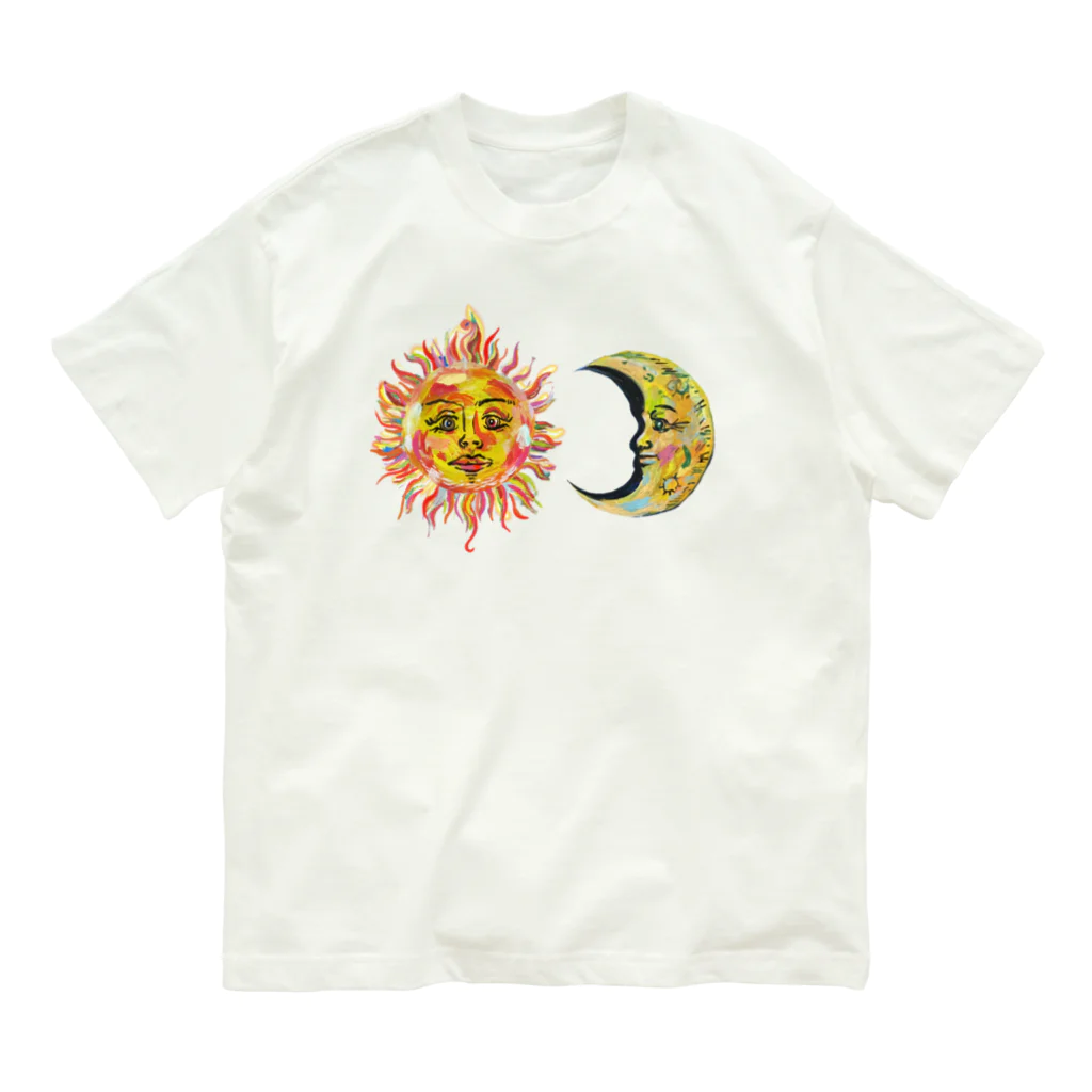 Gemo こうだともこの太陽と月 オーガニックコットンTシャツ