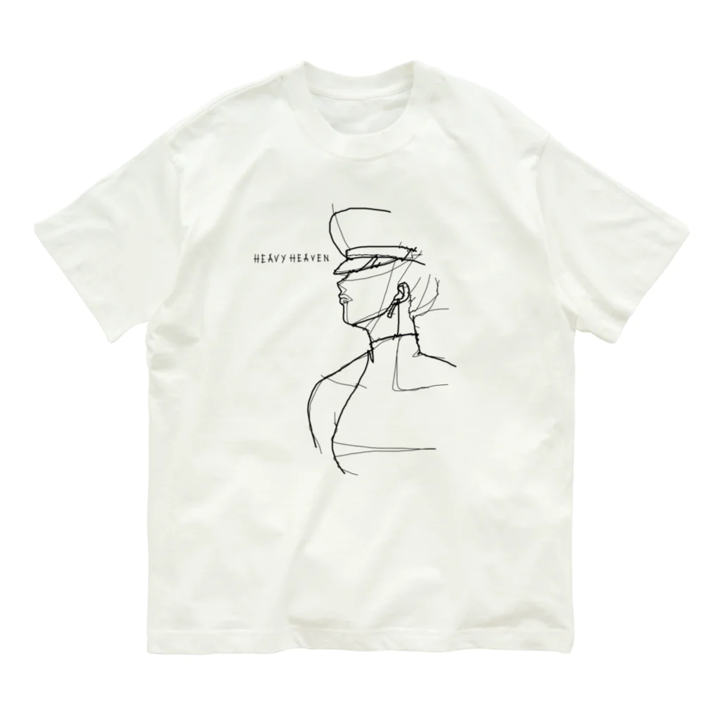 ツガイツツのヘビーヘヴン3 モノクロ　HEAVY HEAVEN　ワイヤーパンク Organic Cotton T-Shirt