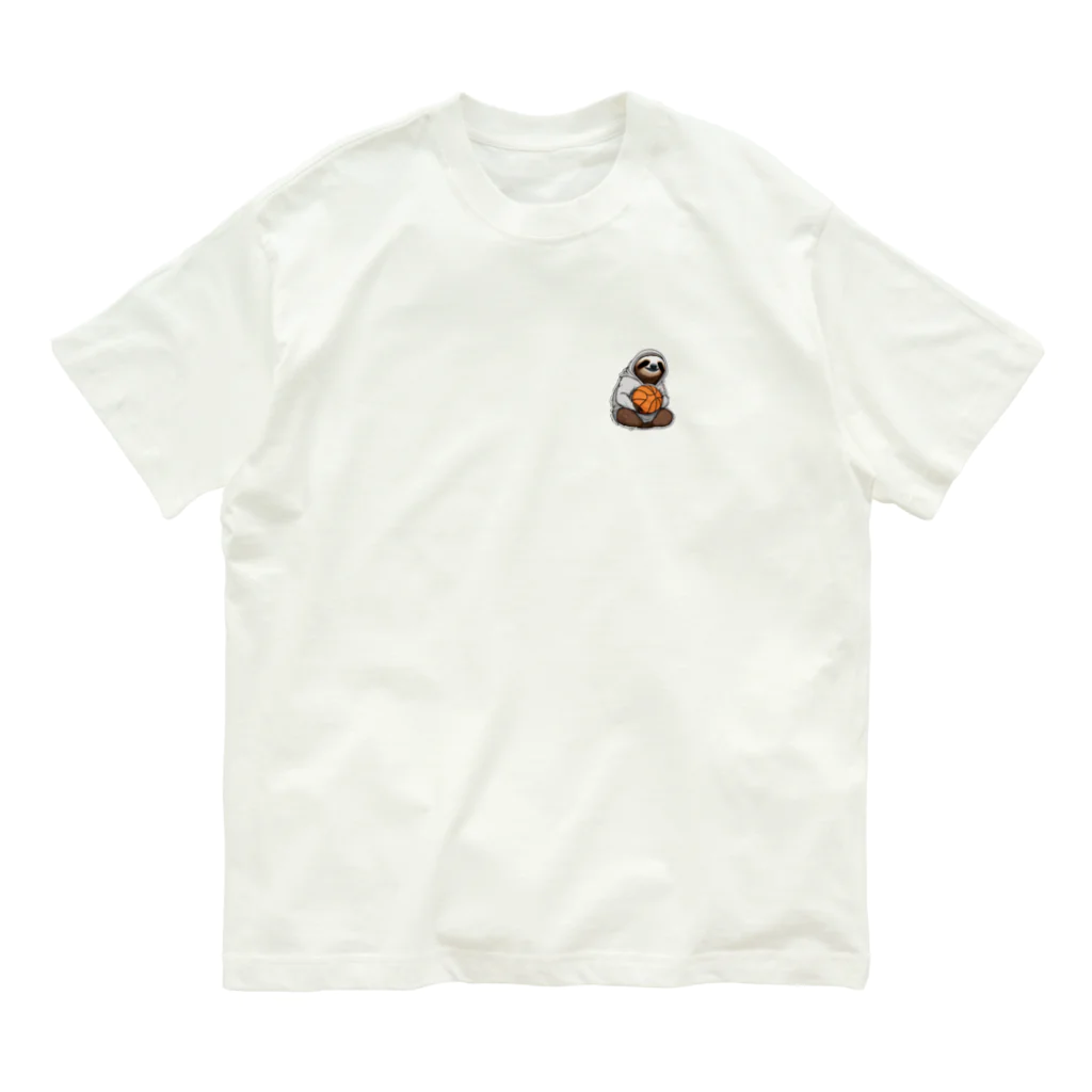 バスケ×動物グッズショップBBの最強のバスケットナマケモノ ノケ君 Organic Cotton T-Shirt