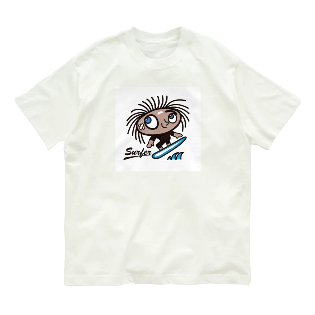 art_charachikiのキャラチキサーファー オーガニックコットンTシャツ