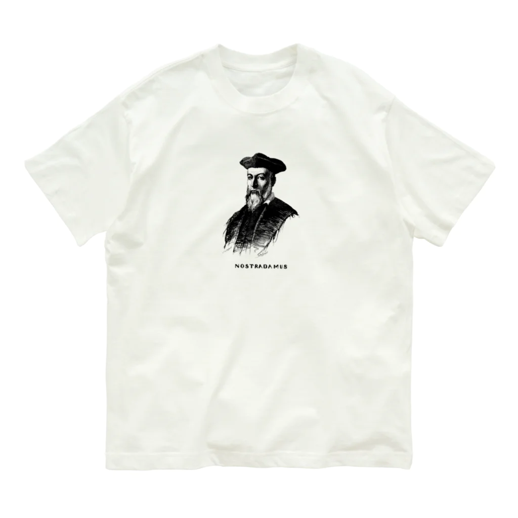 Nursery Rhymes  【アンティークデザインショップ】のノストラダムス Organic Cotton T-Shirt