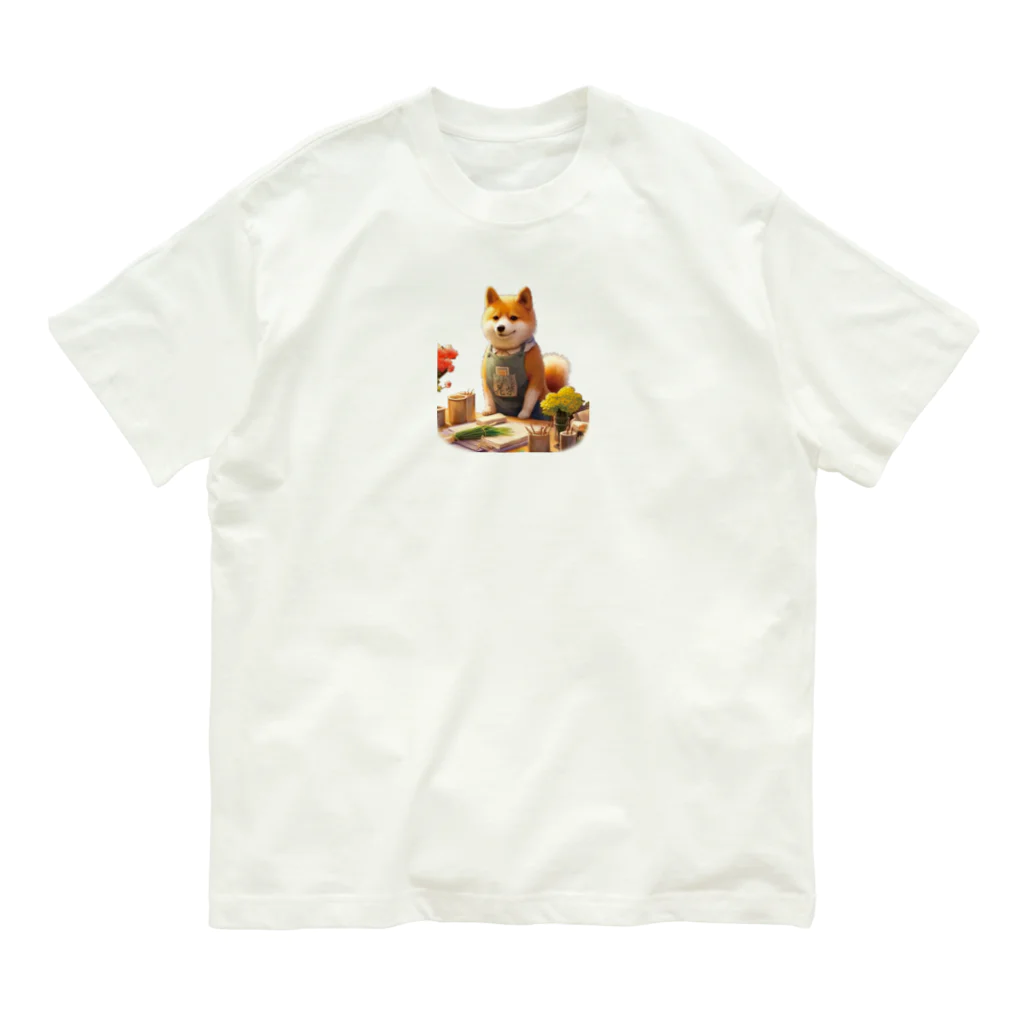 桜音ことこ企画の柴犬の花屋v2 Organic Cotton T-Shirt