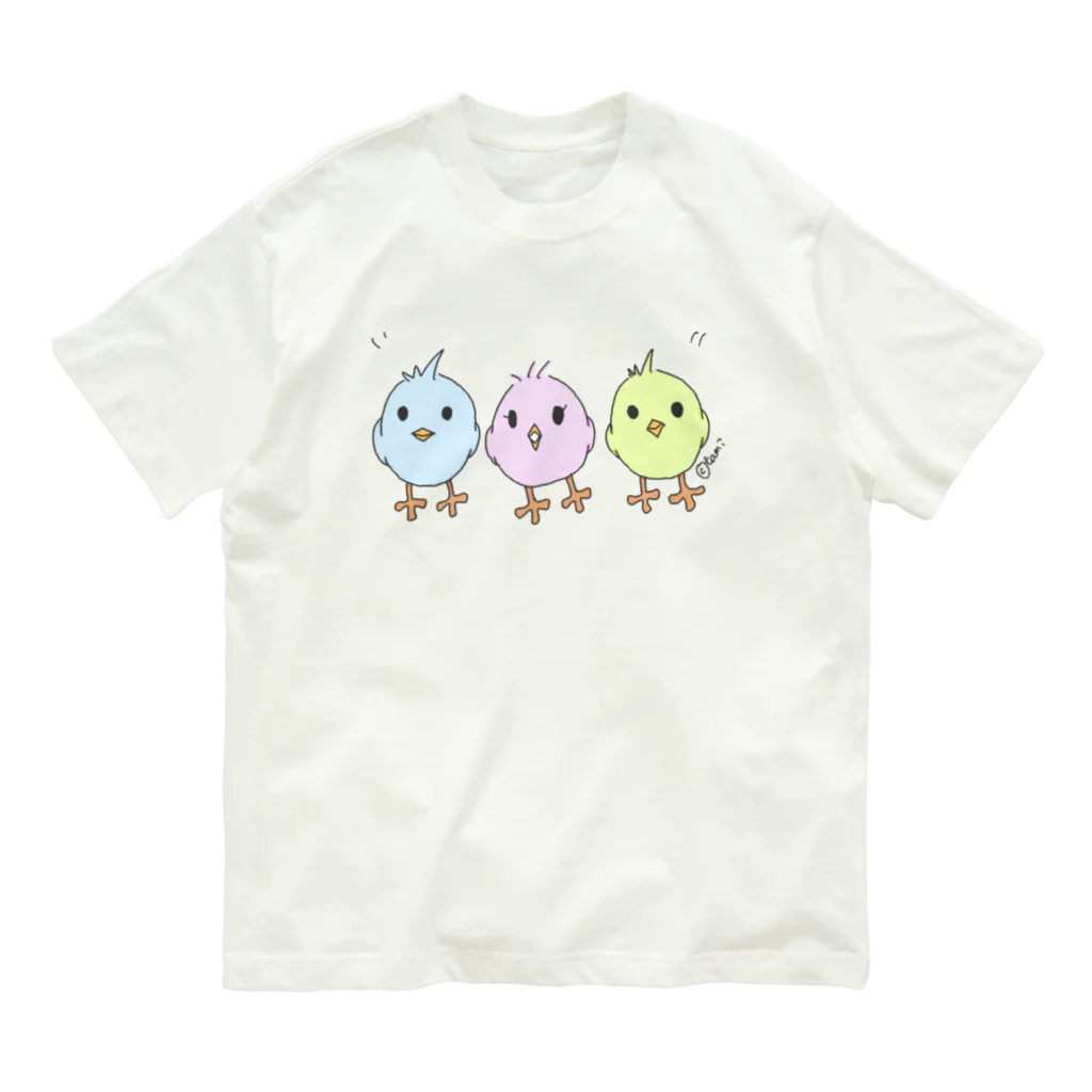 たみ★ずかんのカラーピヨコズ オーガニックコットンTシャツ