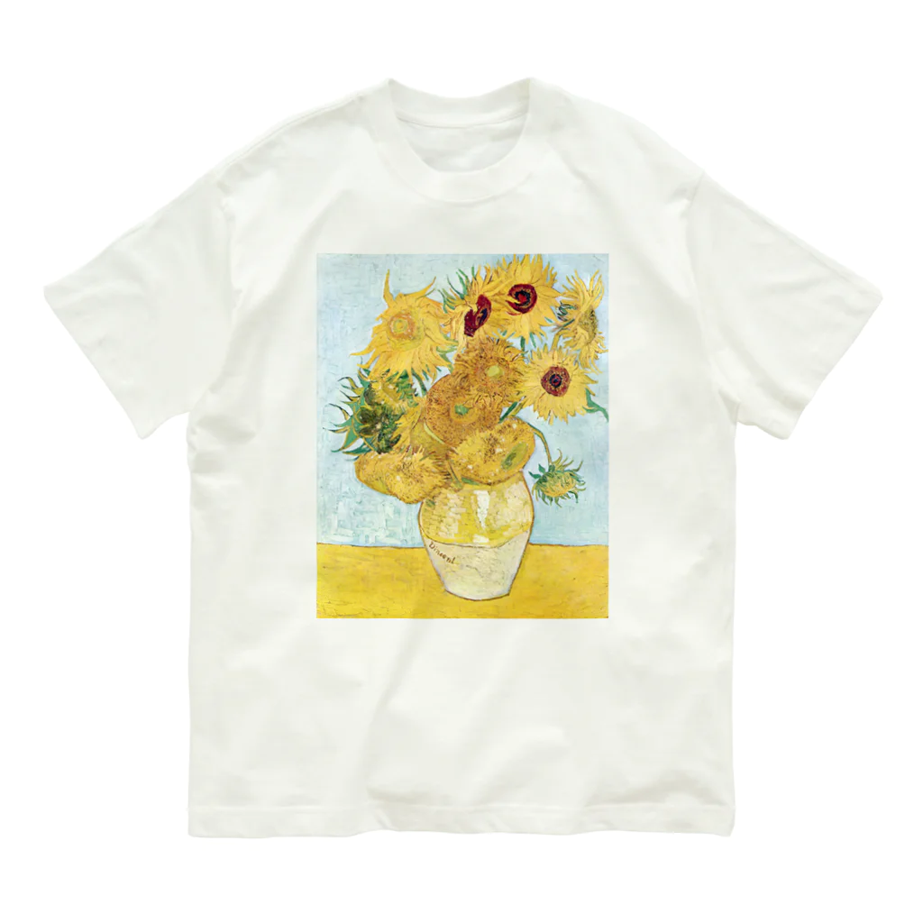 世界の名画館 SHOPのゴッホ「ひまわり」 オーガニックコットンTシャツ