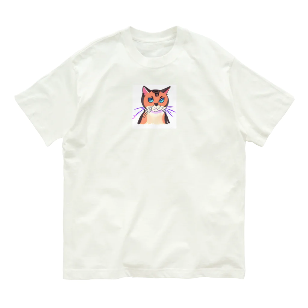 たかこのかわいい猫　ティナちゃん オーガニックコットンTシャツ