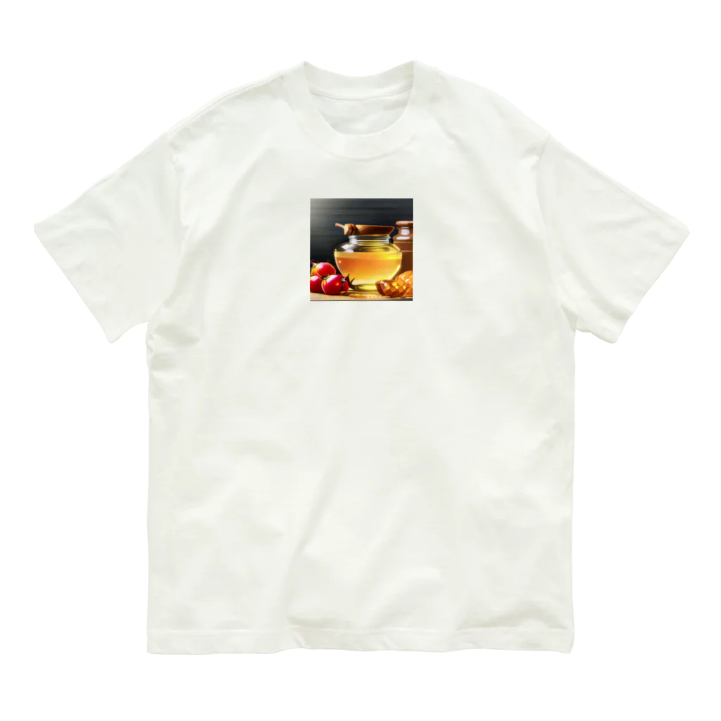 honeyショップのはちみつと果物 オーガニックコットンTシャツ