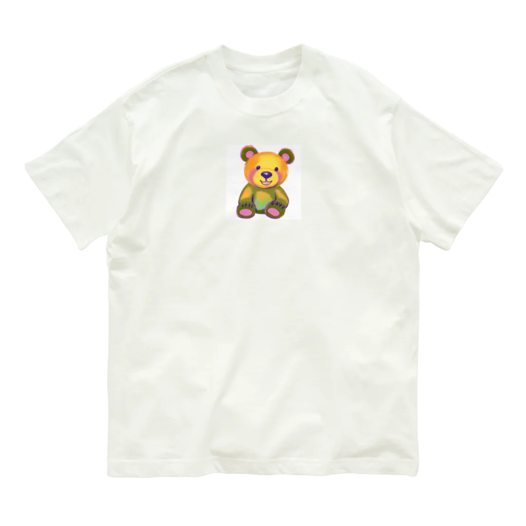 Okuizumoのかわいいくまのイラストのグッズ オーガニックコットンTシャツ