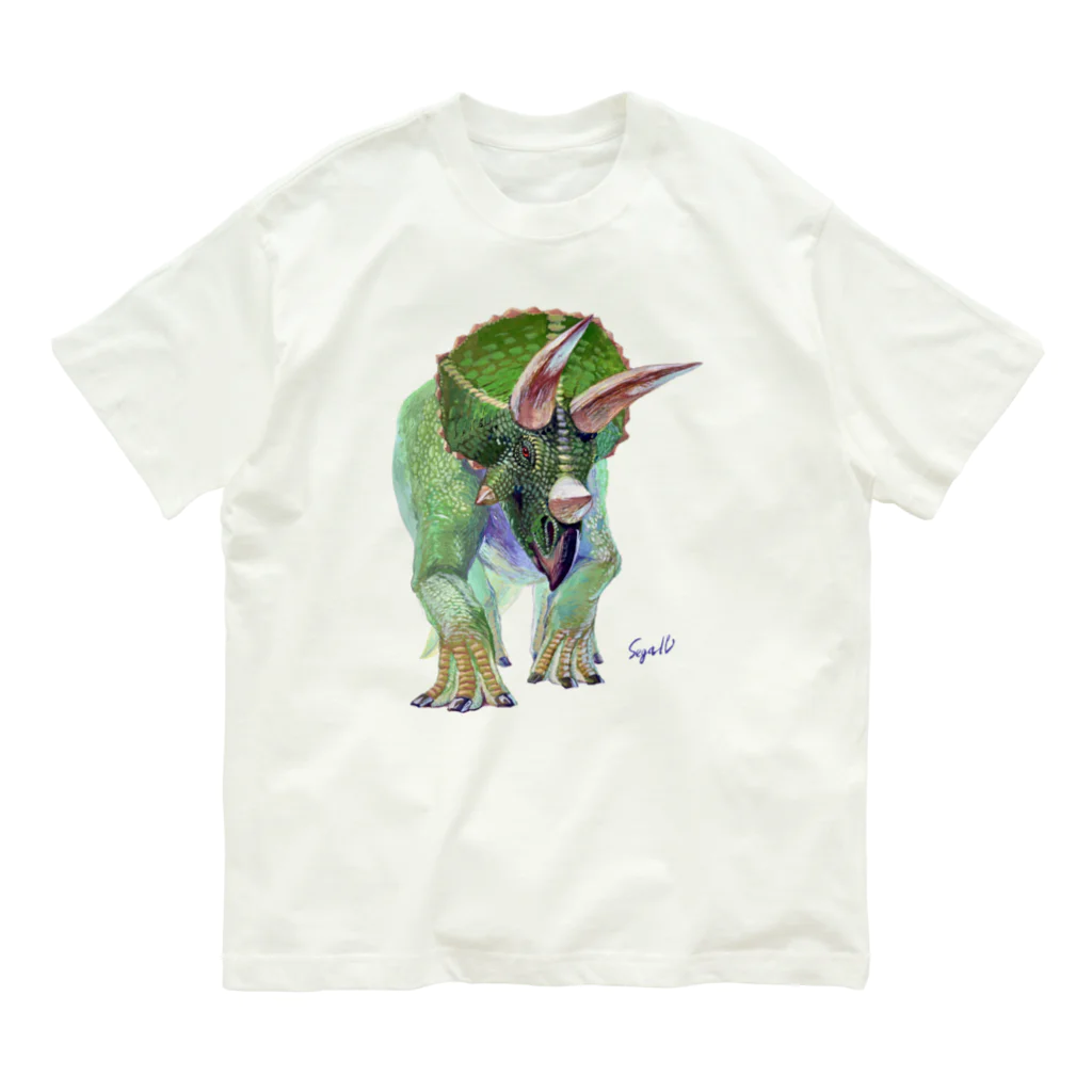 segasworksのTriceratops オーガニックコットンTシャツ