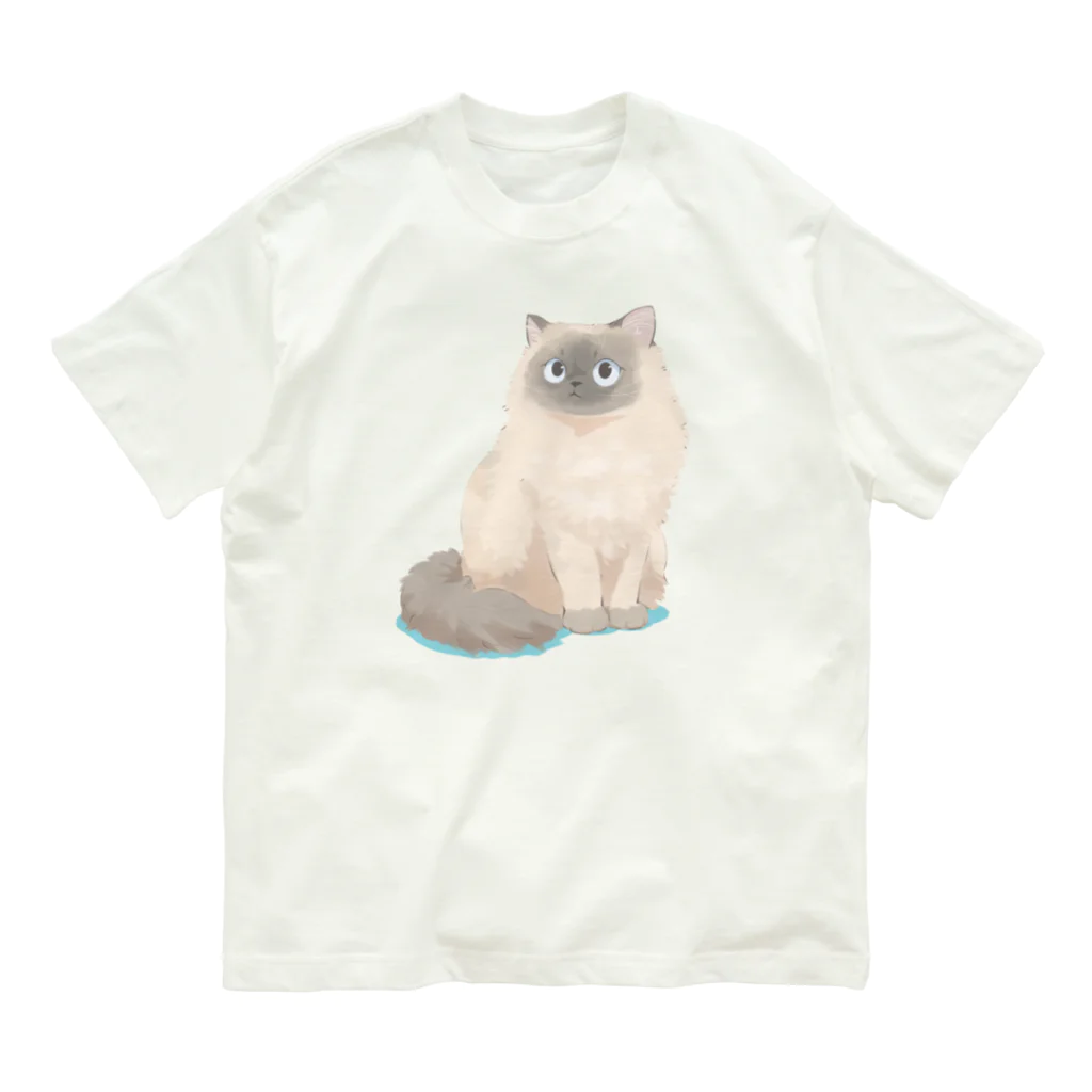 ぽんぽこチャリティのおもち Organic Cotton T-Shirt