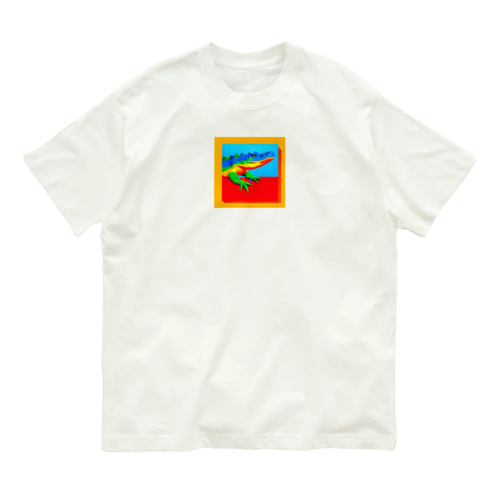 Ikujipappaのカラフルクロコダイル Organic Cotton T-Shirt