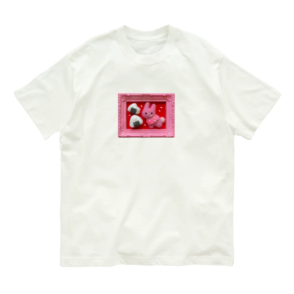 nanaqsaのおにぎりとうさぎ Organic Cotton T-Shirt